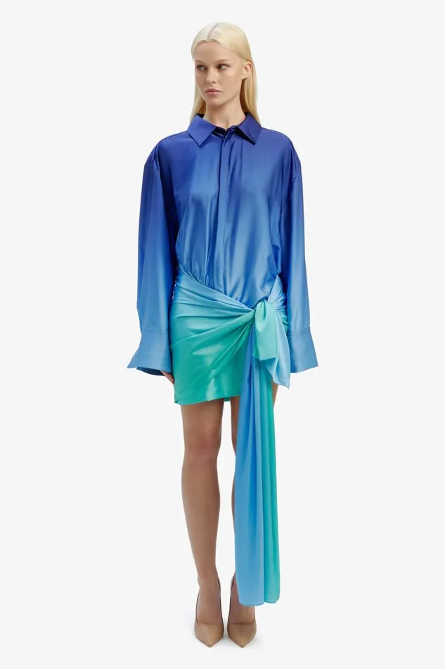 Bardot Occasion Dresses Women Malira Ombre Shirt Dress In Bluegreen Bluegreen Bardot Occasion Dresses Women Malira Ombre Shirt Dress In Bluegreen Bluegreen