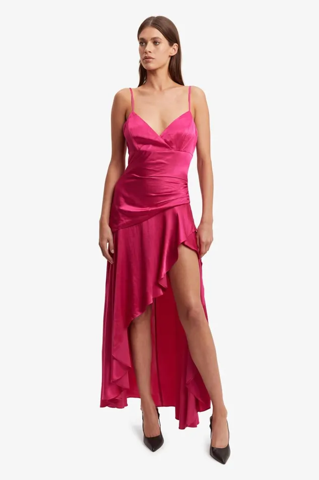 Bardot Occasion Dresses Women Sorella Midi Dress In Magenta Magenta Bardot Occasion Dresses Women Sorella Midi Dress In Magenta Magenta