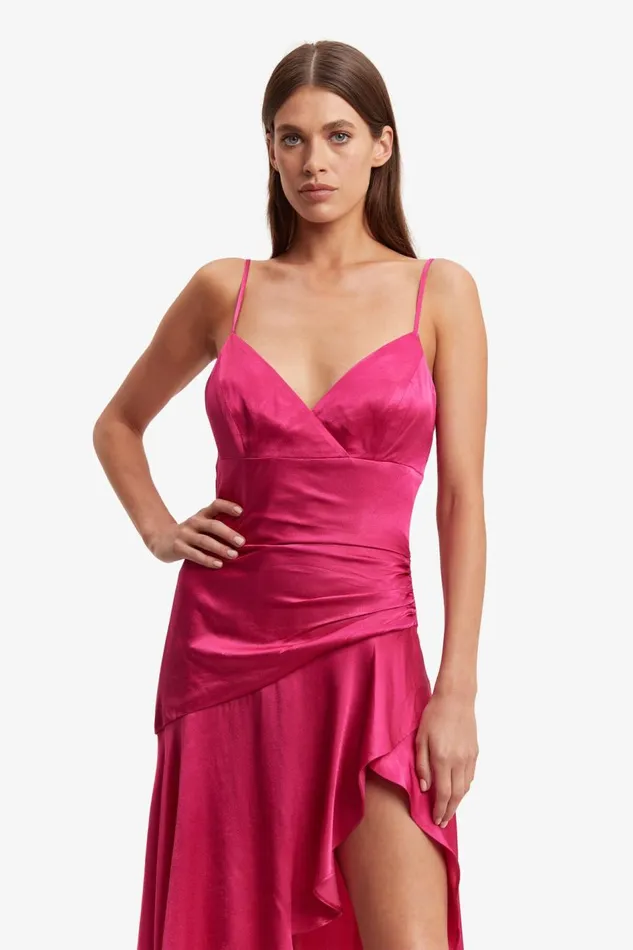 Bardot Occasion Dresses Women Sorella Midi Dress In Magenta Magenta Bardot Occasion Dresses Women Sorella Midi Dress In Magenta Magenta