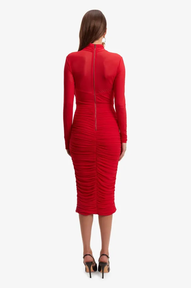 Bardot Party Dresses Women Aliyah Dress In Fire Red Fire Red Bardot Party Dresses Women Aliyah Dress In Fire Red Fire Red