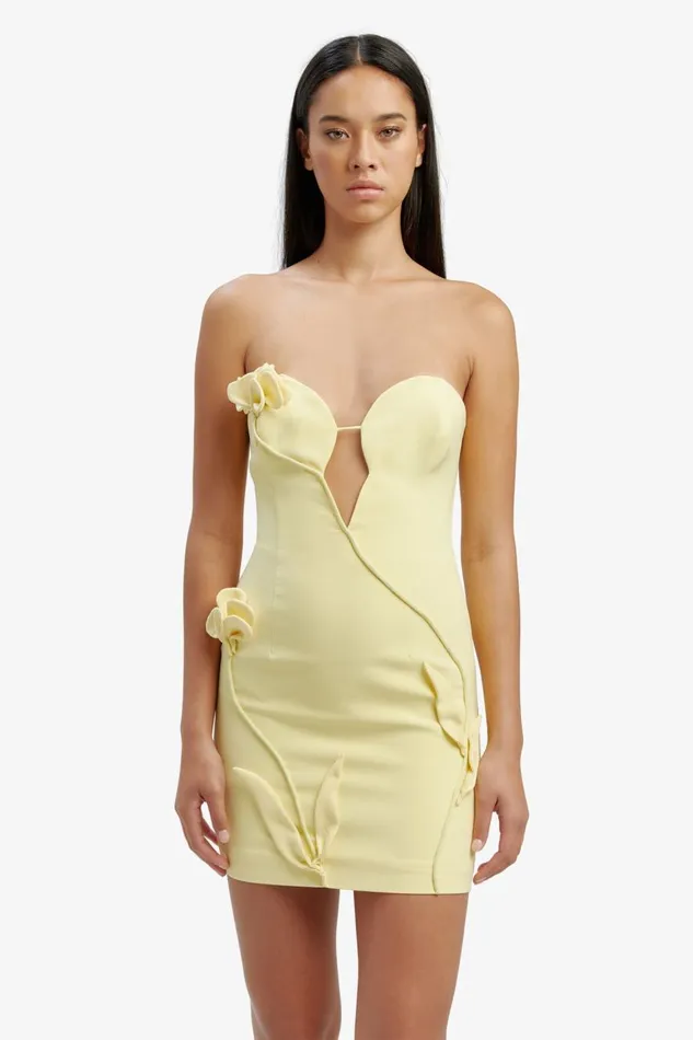 Bardot Party Dresses Women Eleni Flower Detail Mini Dress In Canary Yellow Canary Yellow Bardot Party Dresses Women Eleni Flower Detail Mini Dress In Canary Yellow Canary Yellow