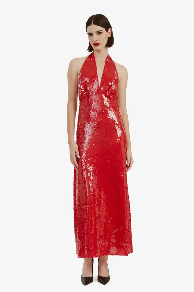 Bardot Party Dresses Women Freja Sequin Midi Dress In Deep Red Deep Red Bardot Party Dresses Women Freja Sequin Midi Dress In Deep Red Deep Red