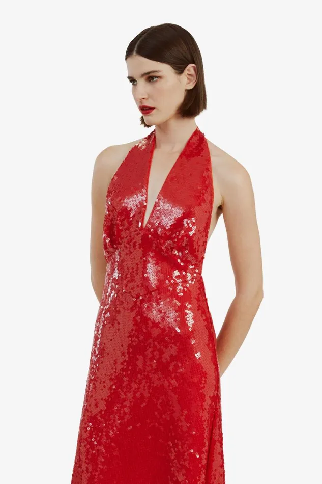 Bardot Party Dresses Women Freja Sequin Midi Dress In Deep Red Deep Red Bardot Party Dresses Women Freja Sequin Midi Dress In Deep Red Deep Red