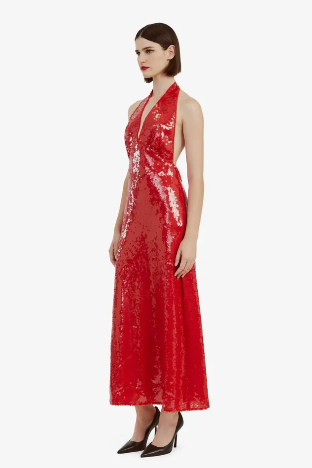 Bardot Party Dresses Women Freja Sequin Midi Dress In Deep Red Deep Red Bardot Party Dresses Women Freja Sequin Midi Dress In Deep Red Deep Red