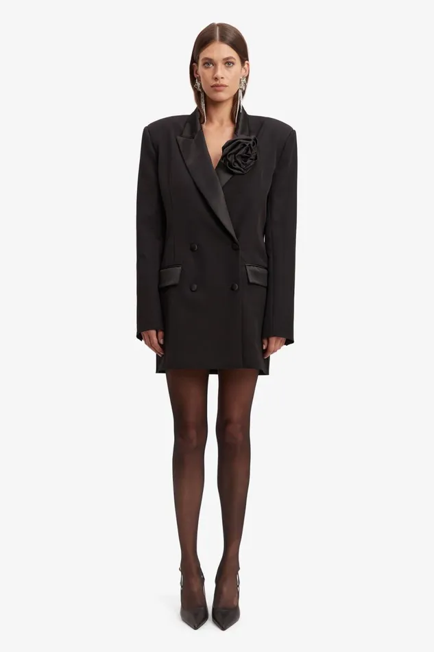 Bardot Party Dresses Women Joelle Tuxedo Dress In Black Black Bardot Party Dresses Women Joelle Tuxedo Dress In Black Black