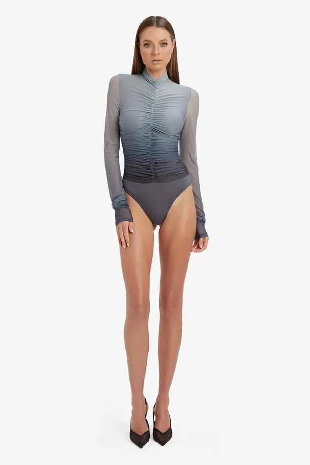 Bardot Party Tops Women Charis Mesh Bodysuit In Grey Ombre Grey Ombre Bardot Party Tops Women Charis Mesh Bodysuit In Grey Ombre Grey Ombre