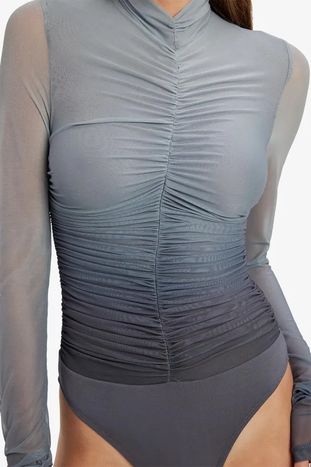 Bardot Party Tops Women Charis Mesh Bodysuit In Grey Ombre Grey Ombre Bardot Party Tops Women Charis Mesh Bodysuit In Grey Ombre Grey Ombre