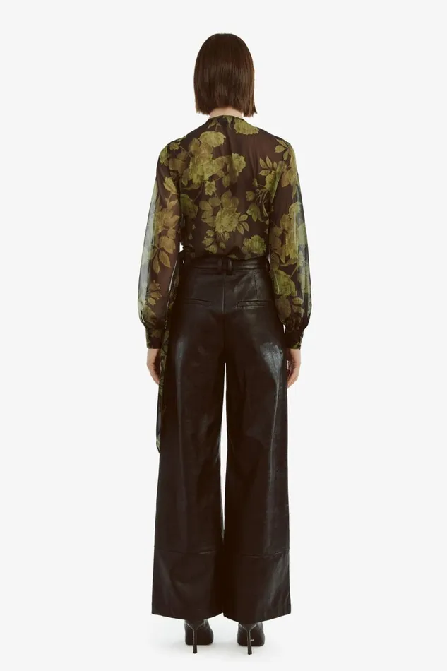Bardot Party Tops Women Diana Wrap Top In Green Flo Green Flo Bardot Party Tops Women Diana Wrap Top In Green Flo Green Flo