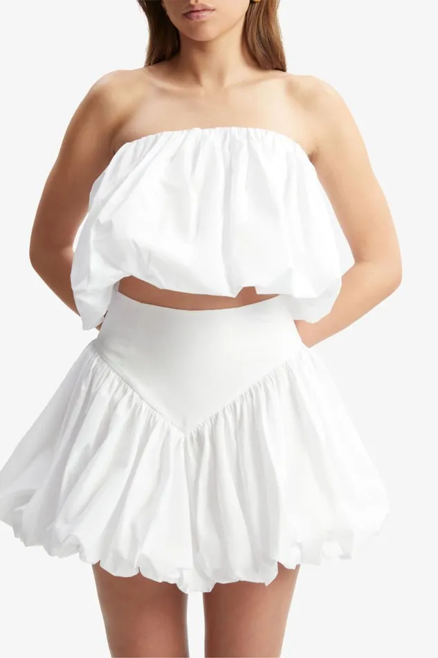 Bardot Party Tops Women Lissett Poplin Balloon Top In Orchid White Orchid White Bardot Party Tops Women Lissett Poplin Balloon Top In Orchid White Orchid White
