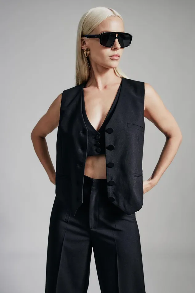Bardot Party Tops Women Marla Longline Vest In Black Black