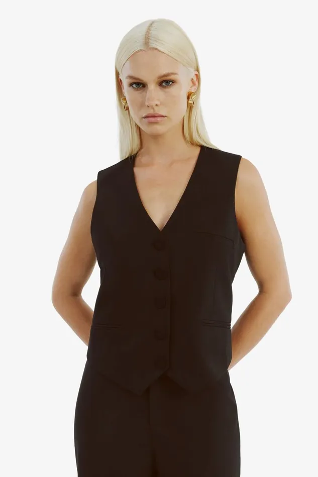 Bardot Party Tops Women Marla Longline Vest In Black Black Bardot Party Tops Women Marla Longline Vest In Black Black