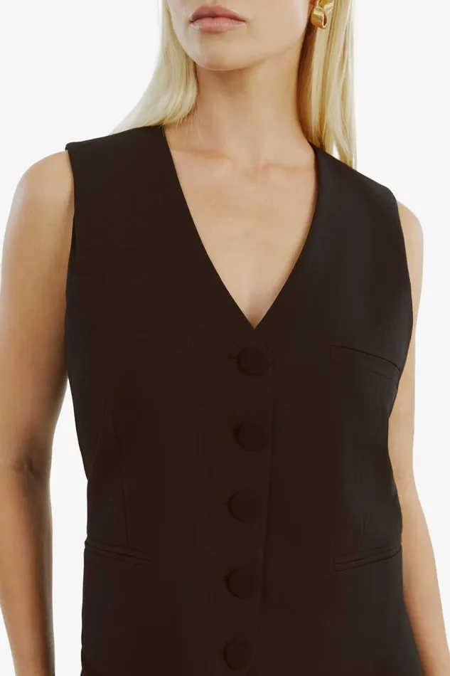 Bardot Party Tops Women Marla Longline Vest In Black Black Bardot Party Tops Women Marla Longline Vest In Black Black