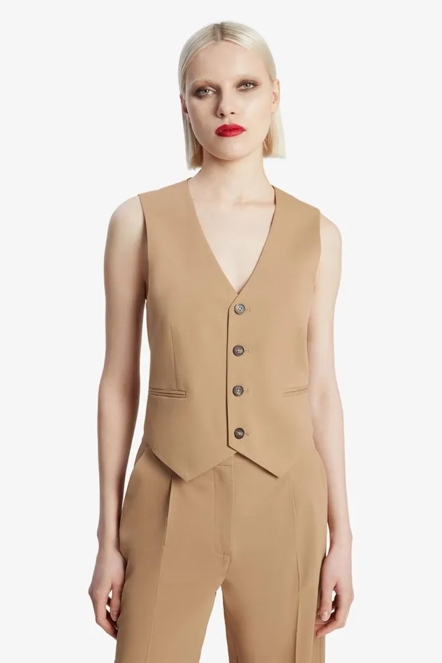 Bardot Party Tops Women Mayve Vest In Camel Camel Bardot Party Tops Women Mayve Vest In Camel Camel