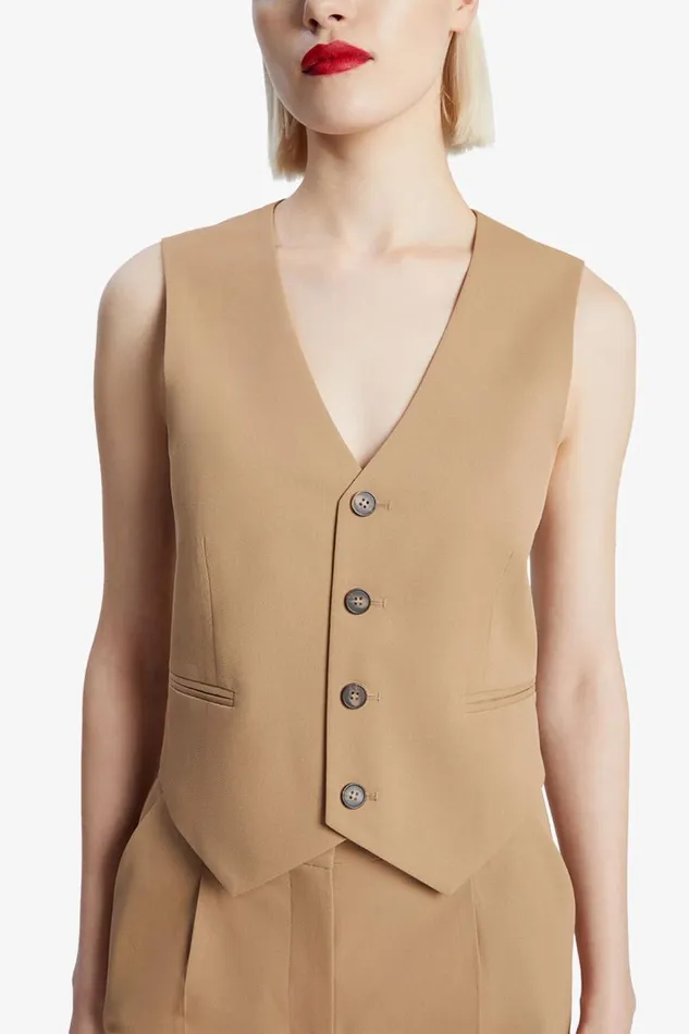 Bardot Party Tops Women Mayve Vest In Camel Camel Bardot Party Tops Women Mayve Vest In Camel Camel