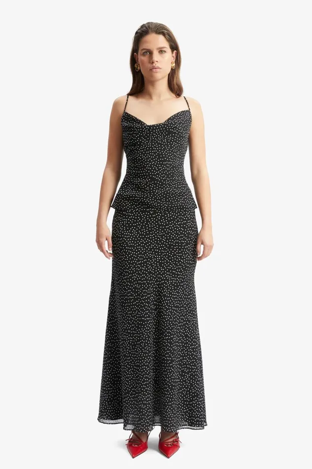 Bardot Party Tops Women Monroe Cowl Neck Spot Cami In Black Spot Black Spot Bardot Party Tops Women Monroe Cowl Neck Spot Cami In Black Spot Black Spot