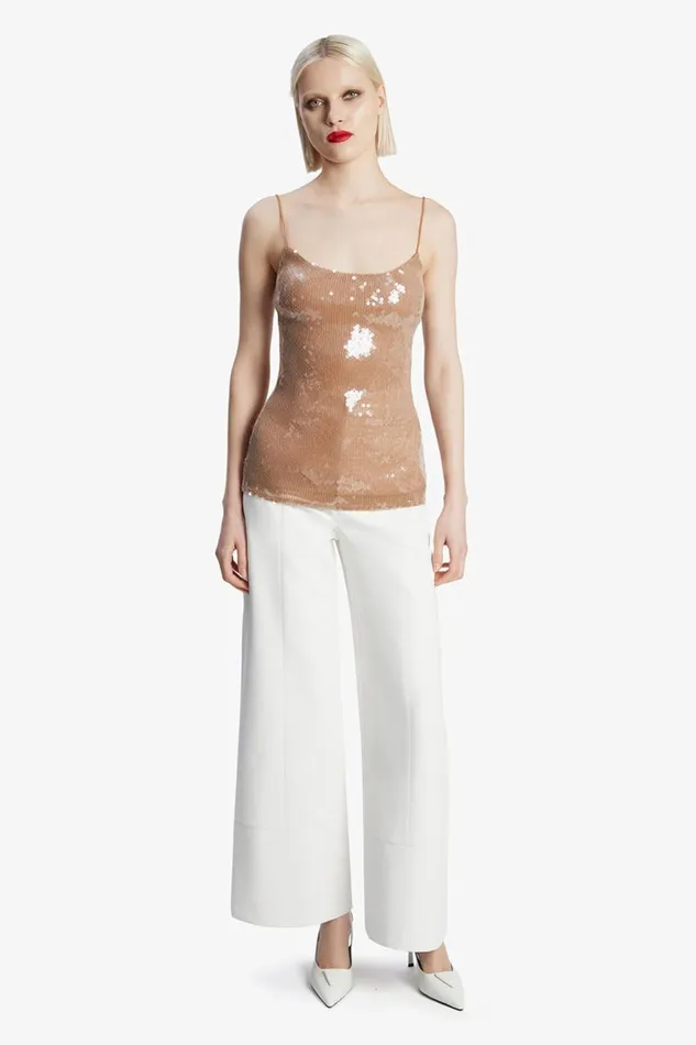 Bardot Party Tops Women Ramira Sequin Cami In Nude Nude Bardot Party Tops Women Ramira Sequin Cami In Nude Nude