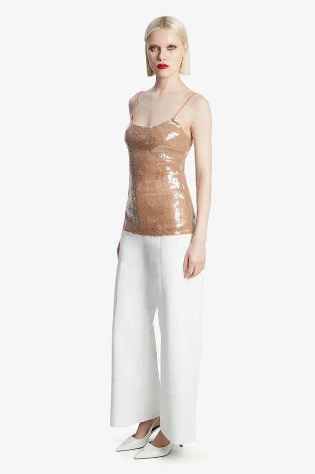 Bardot Party Tops Women Ramira Sequin Cami In Nude Nude Bardot Party Tops Women Ramira Sequin Cami In Nude Nude