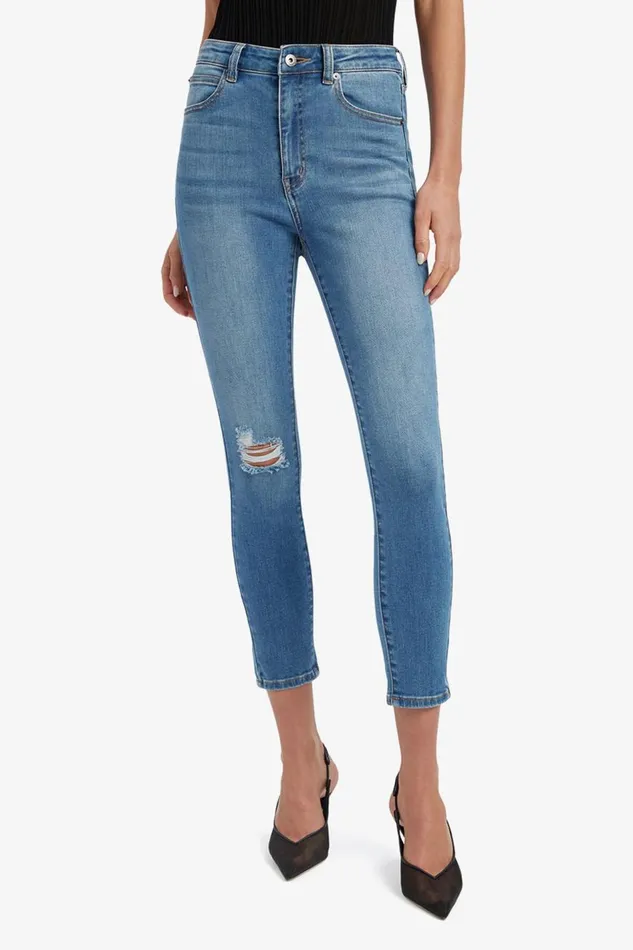 Bardot Skinny Jean Women Khloe Hi Crop Jeans In Dark Denim Dark Denim Bardot Skinny Jean Women Khloe Hi Crop Jeans In Dark Denim Dark Denim