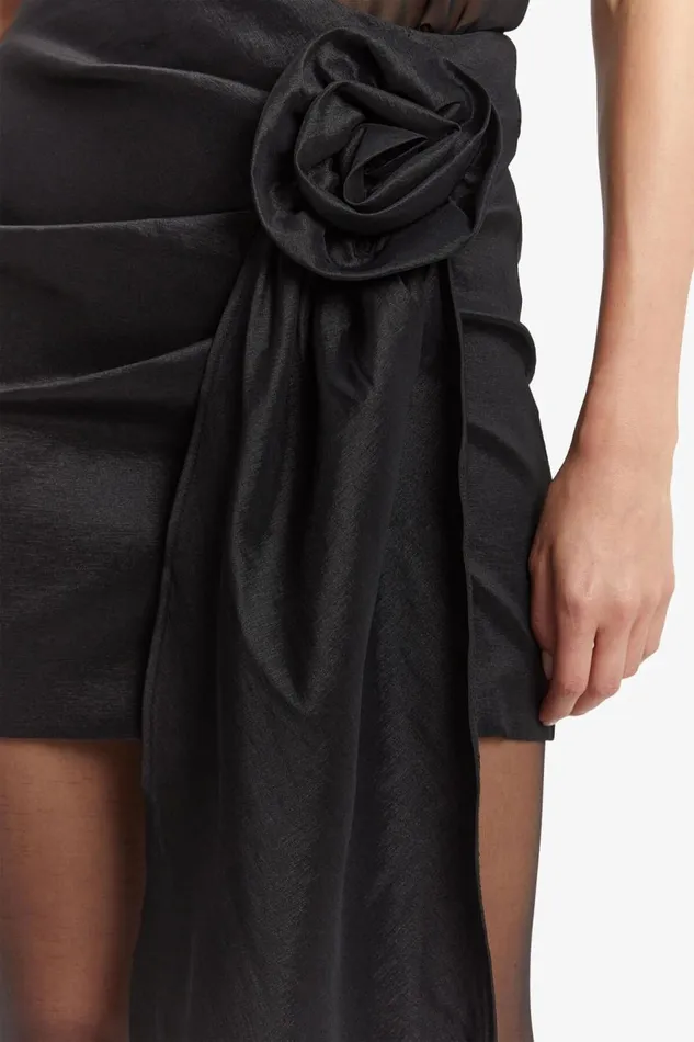 Bardot Skirts Women Carsen Flower Skirt In Black Black Bardot Skirts Women Carsen Flower Skirt In Black Black