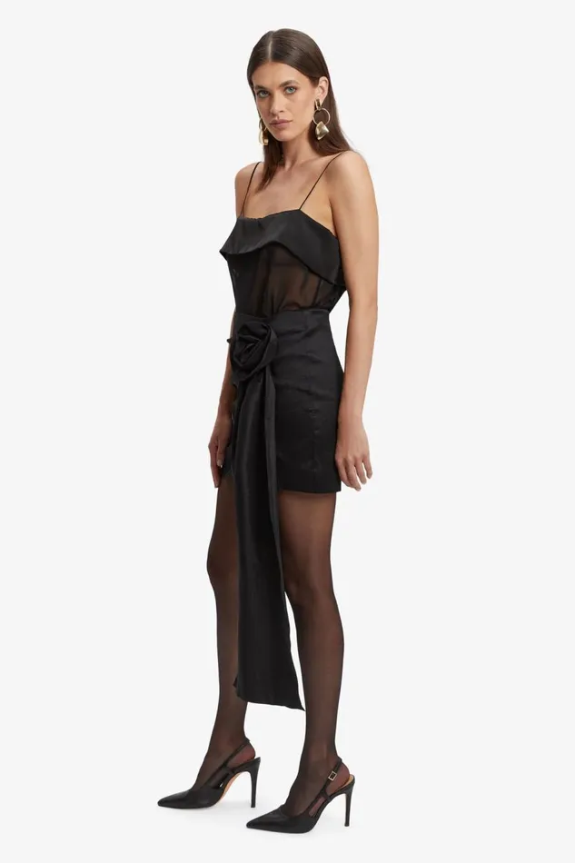 Bardot Skirts Women Carsen Flower Skirt In Black Black Bardot Skirts Women Carsen Flower Skirt In Black Black