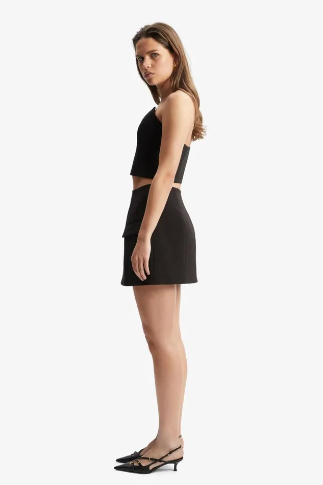 Bardot Skirts Women Delphi Hourglass Mini Skirt In Black Black Bardot Skirts Women Delphi Hourglass Mini Skirt In Black Black