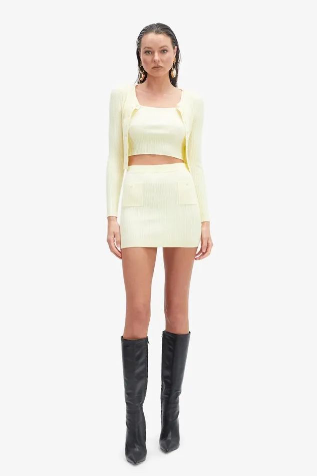 Bardot Skirts Women Sarita Knit Skirt In Canary Yellow Canary Yellow Bardot Skirts Women Sarita Knit Skirt In Canary Yellow Canary Yellow