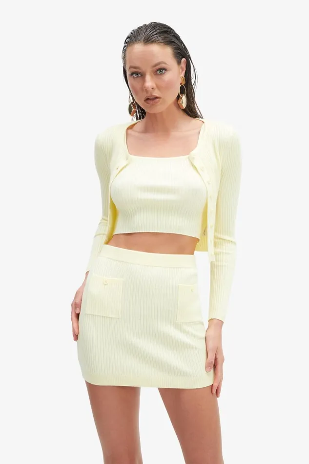 Bardot Skirts Women Sarita Knit Skirt In Canary Yellow Canary Yellow Bardot Skirts Women Sarita Knit Skirt In Canary Yellow Canary Yellow