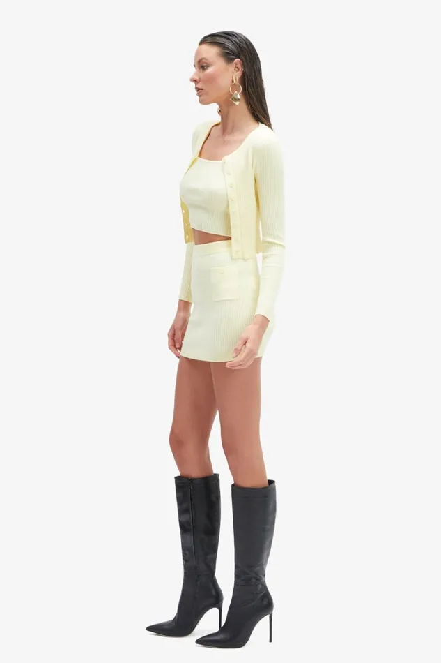Bardot Skirts Women Sarita Knit Skirt In Canary Yellow Canary Yellow Bardot Skirts Women Sarita Knit Skirt In Canary Yellow Canary Yellow