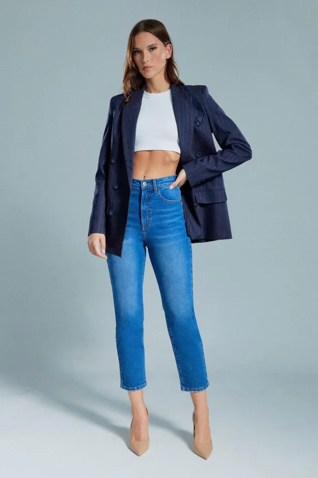 Bardot Straight Jean Women Heidi Straight Leg Jeans In Dark Denim Dark Denim