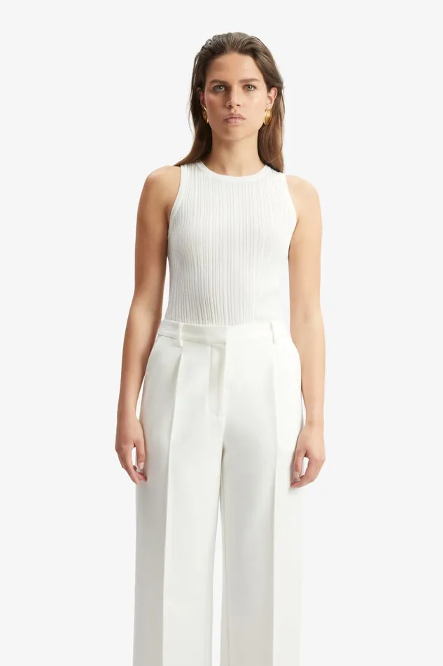 Bardot Tanks and Camis Women Merel Knit Tank In Orchid White Orchid White Bardot Tanks and Camis Women Merel Knit Tank In Orchid White Orchid White
