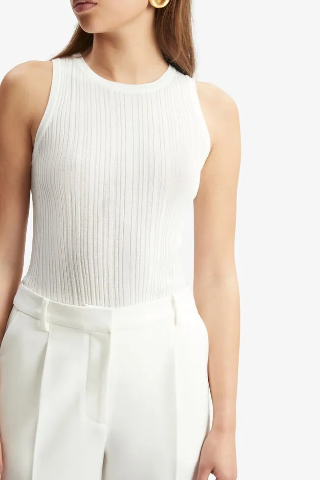 Bardot Tanks and Camis Women Merel Knit Tank In Orchid White Orchid White Bardot Tanks and Camis Women Merel Knit Tank In Orchid White Orchid White