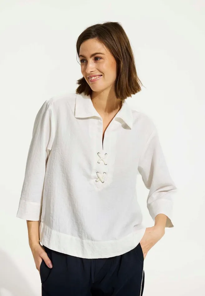 BEA BLOUSE 16556 010 White 010 Women IN FRONT BLOUSES SHIRTS