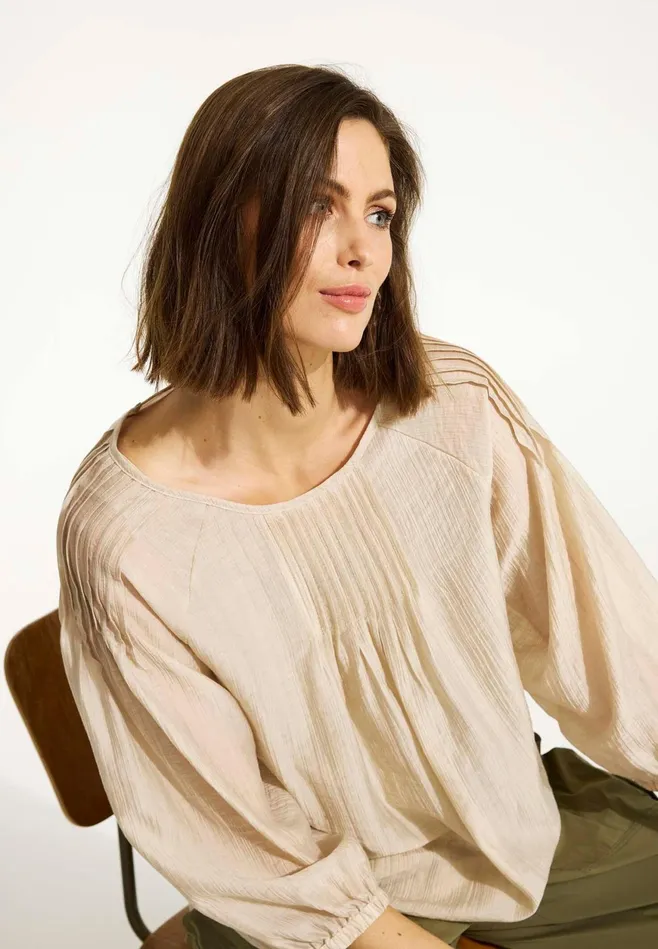 BEATE BLOUSE 16552 189 Light Sand 189 Women IN FRONT BLOUSES SHIRTS