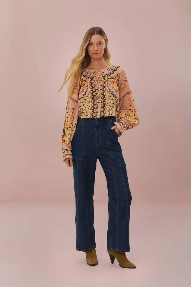 Beige Jaipur Blouse Women FARM Rio Blouses