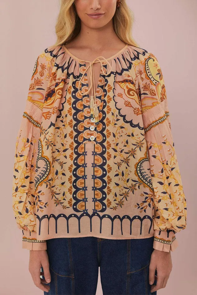 Beige Jaipur Blouse Women FARM Rio Blouses Beige Jaipur Blouse Women FARM Rio Blouses