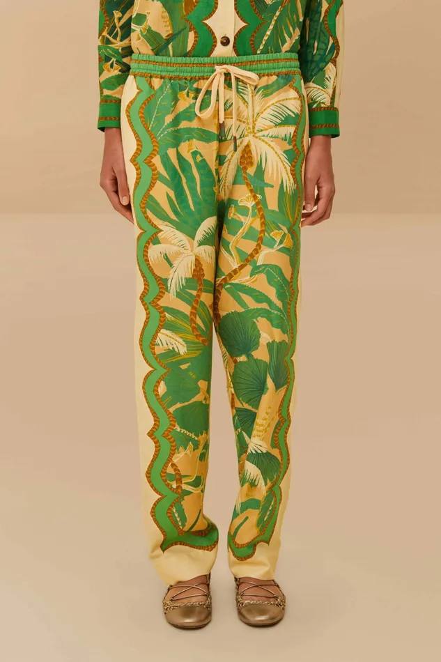 Beige Tropical Isla Lenzing Ecovero Euroflax Pants Women FARM Rio Pants Beige Tropical Isla Lenzing Ecovero Euroflax Pants Women FARM Rio Pants
