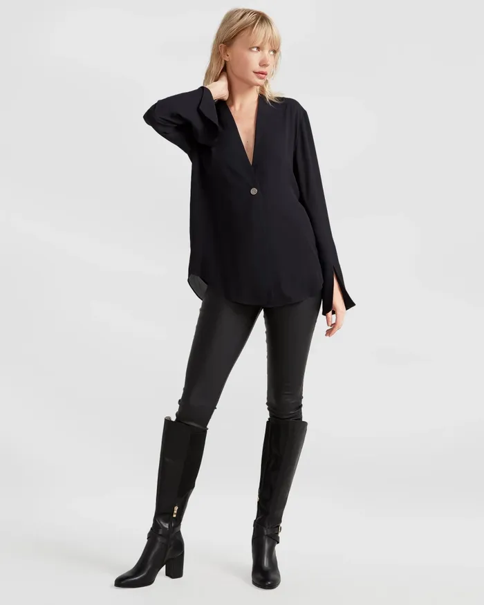 Belle and Bloom Coats and Jackets Women Sheer Genius Lightweight Blazer 8211 Black