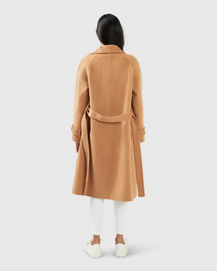 Belle and Bloom Coats and Jackets Women Shore To Shore Belted Wool Coat 8211 Camel