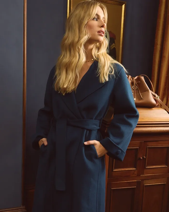 Belle and Bloom Stay Wild Oversized Wool Coat 8211 Dark Teal Women Coats