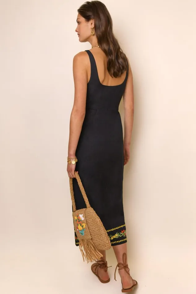 Benedict Summer Embroidery Black Women RIXO Dresses Benedict Summer Embroidery Black Women RIXO Dresses