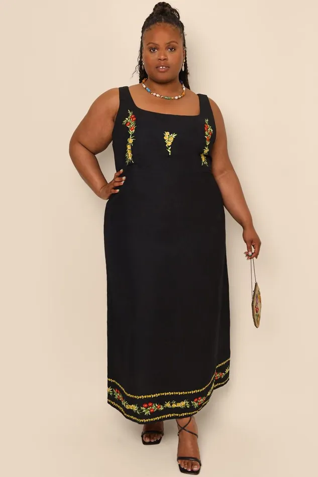 Benedict Summer Embroidery Black Women RIXO Dresses Benedict Summer Embroidery Black Women RIXO Dresses