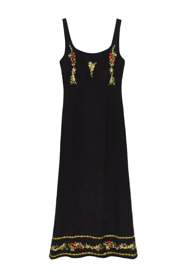 Benedict Summer Embroidery Black Women RIXO Dresses Benedict Summer Embroidery Black Women RIXO Dresses