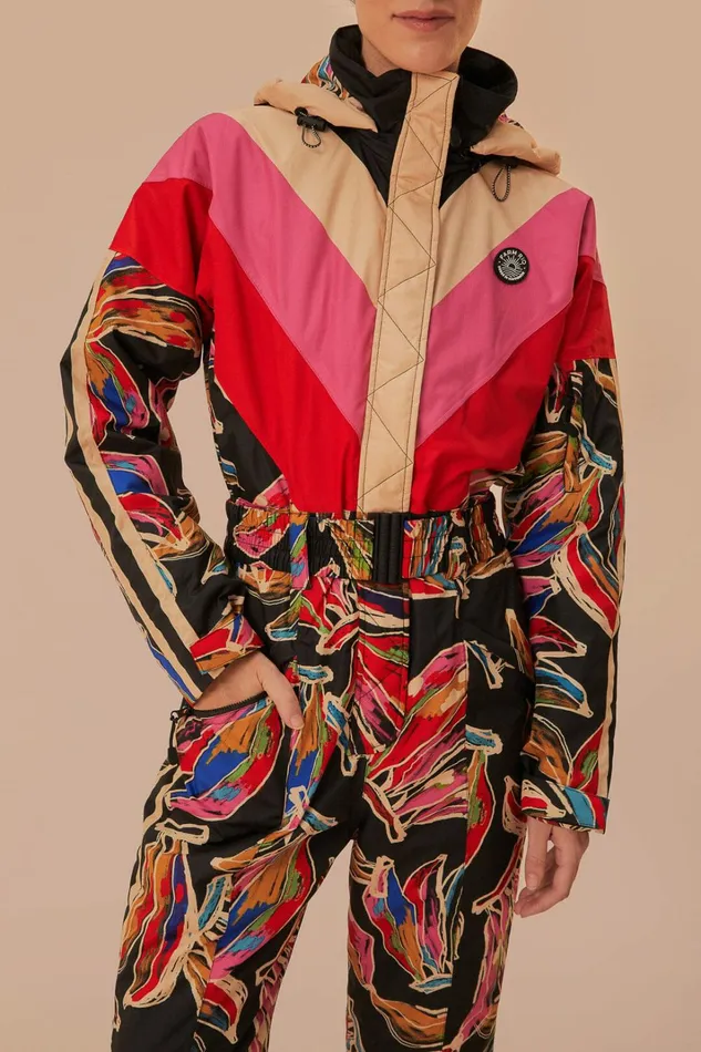 Black Artsy Banana Ski Jumpsuit Women FARM Rio Puffer Jackets Black Artsy Banana Ski Jumpsuit Women FARM Rio Puffer Jackets