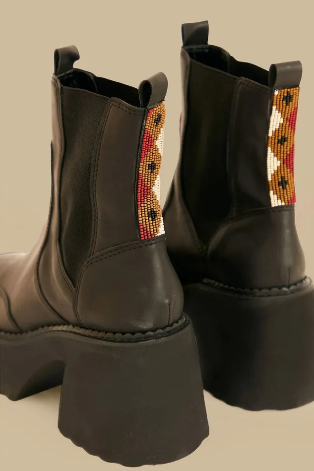Black Block Heel Chelsea Boot Women FARM Rio Boots and Sneakers