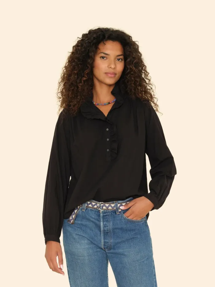 Black Caspian Top Women Tops XRENA