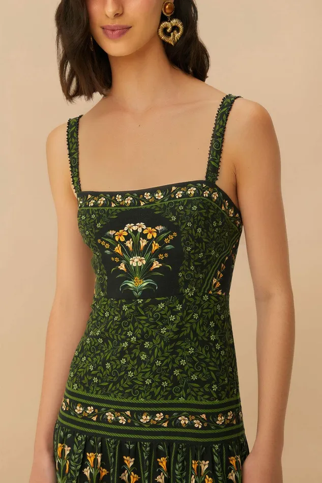 Black Flowers Arch Lenzing Ecovero Euroflax Maxi Dress Women FARM Rio Maxi Dresses Black Flowers Arch Lenzing Ecovero Euroflax Maxi Dress Women FARM Rio Maxi Dresses