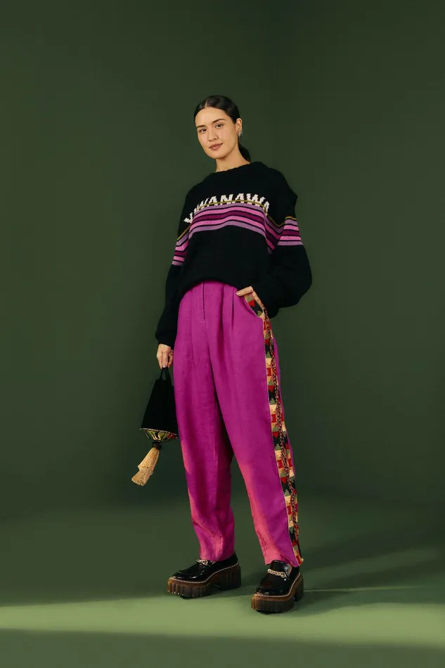 Black Graphic Yawanawa Sweater Women FARM Rio Sweaters and Sweatshirts Black Graphic Yawanawa Sweater Women FARM Rio Sweaters and Sweatshirts