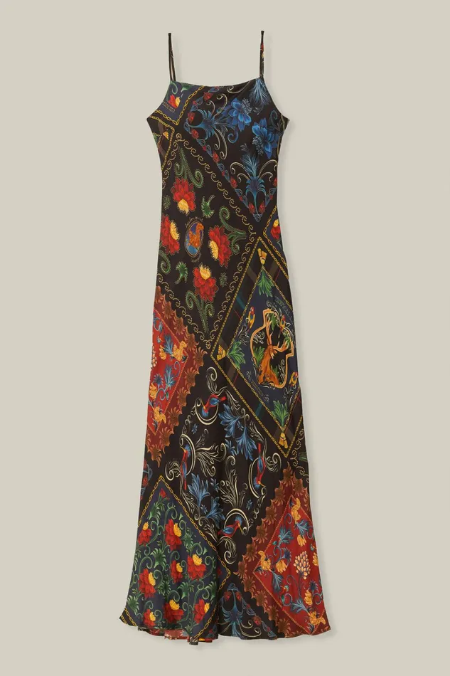 Black Mixed Arabesque Scarves Sleeveless Lenzing Ecovero Maxi Dress Women FARM Rio Maxi Dresses Black Mixed Arabesque Scarves Sleeveless Lenzing Ecovero Maxi Dress Women FARM Rio Maxi Dresses
