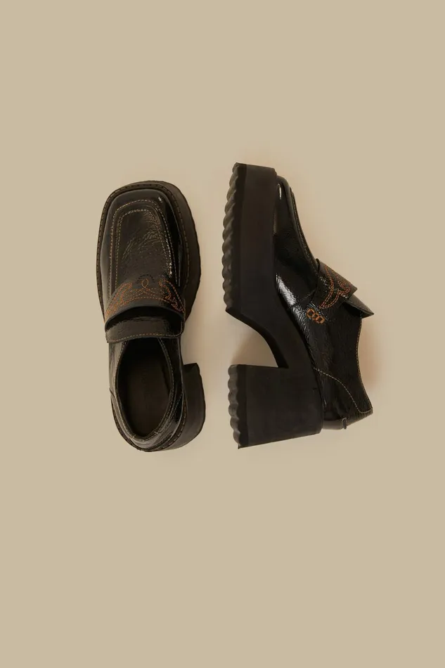 Black Platform Loafer Women FARM Rio Loafers and Mules Black Platform Loafer Women FARM Rio Loafers and Mules