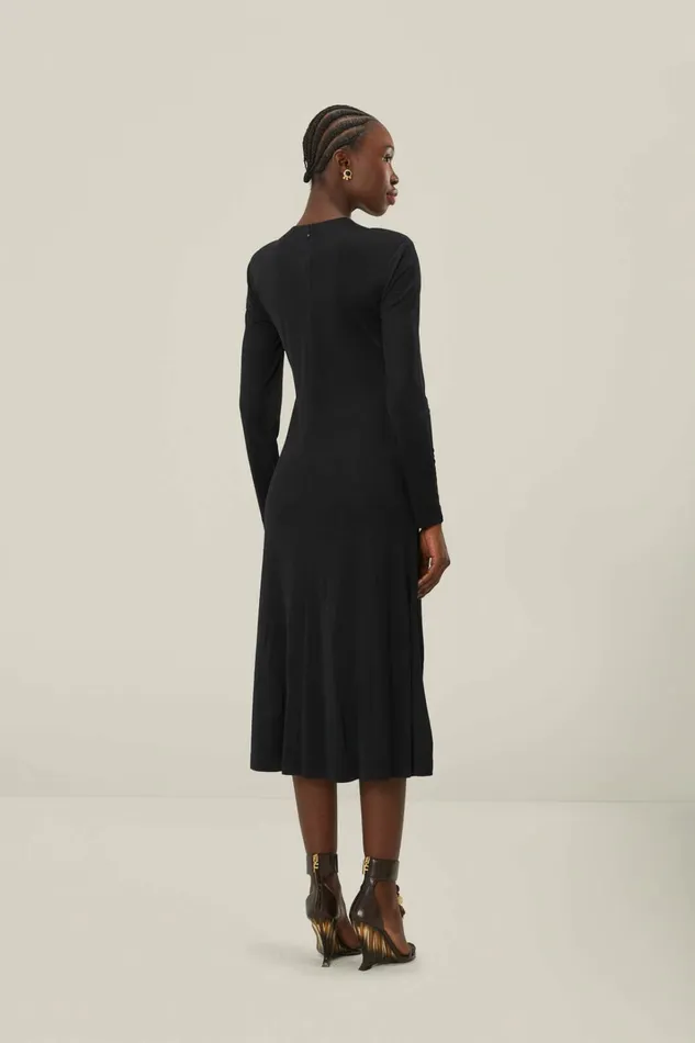 Black Twisted Cup Midi Dress Women FARM Rio Midi Dresses Black Twisted Cup Midi Dress Women FARM Rio Midi Dresses